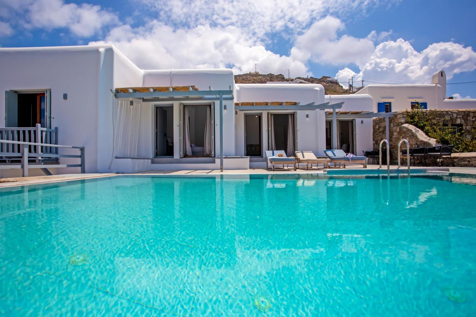 Aqua Breeze Seaview Pool Suites Mykonos Mykonos Town Bagian luar foto